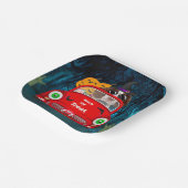 Engelse Springer Spaniel dog Car Scary Halloween Papieren Bordje (Gebogen)