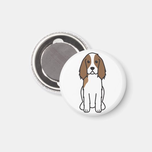 Engelse Springer Spaniel Dog Cartoon Magneet (Voorkant / Achterkant)