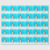 Engelse Springer Spaniel Dog In Sneeuw Kerst Pet Cadeaupapier (Vlak)