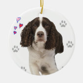 Engelse Springer Spaniel Dog Keramisch Ornament (Voorkant)