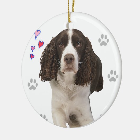 Engelse Springer Spaniel Dog Keramisch Ornament (Links)