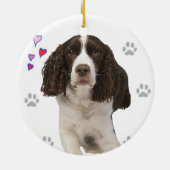 Engelse Springer Spaniel Dog Keramisch Ornament (Achterkant)