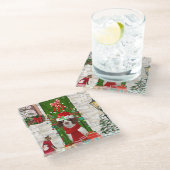 Engelse Springer Spaniel Dog Kerstmis Glazen Onderzetter (Schuin)