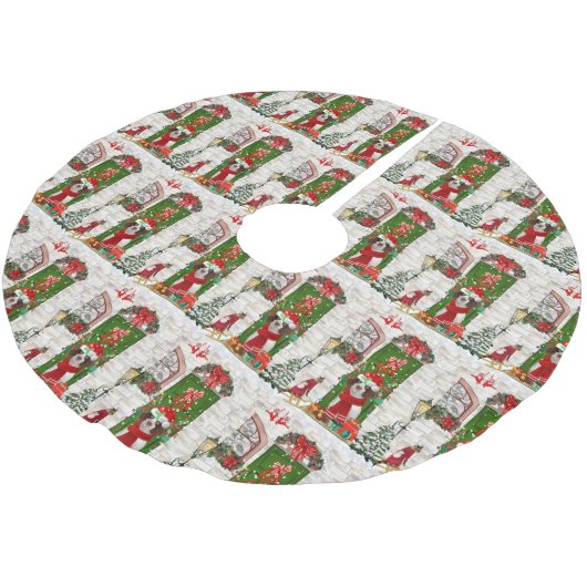 Engelse Springer Spaniel Dog Kerstmis Kerstboom Rok (Gekanteld)