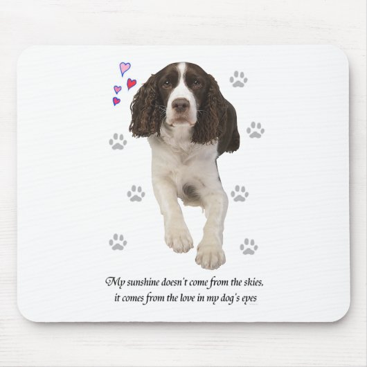 Engelse Springer Spaniel Dog Muismat (Voorkant)