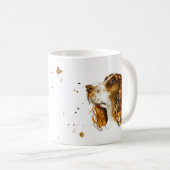 Engelse Springer Spaniel Dog Puppy Waterverf Koffiemok (Voorkant rechts)