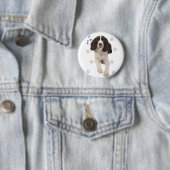 Engelse Springer Spaniel Dog Ronde Button 5,7 Cm (In situ)