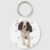 Engelse Springer Spaniel Dog Sleutelhanger (Voorkant)