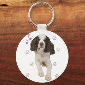 Engelse Springer Spaniel Dog Sleutelhanger (Voorkant)