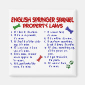 ENGELSE SPRINGER SPANIEL Eigendomwetten 2 Magneet (Voorkant)