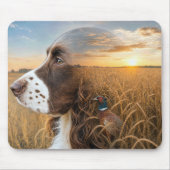 Engelse Springer Spaniel en fazant Muismat (Voorkant)