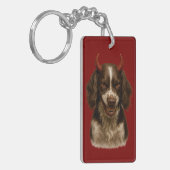 Engelse Springer Spaniel engel / duivel sleutelhan Sleutelhanger (Voorkant Links)