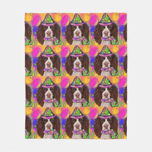Engelse Springer Spaniel Fleece Deken (Voorkant)