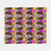 Engelse Springer Spaniel Fleece Deken (Voorkant (Horizontaal))