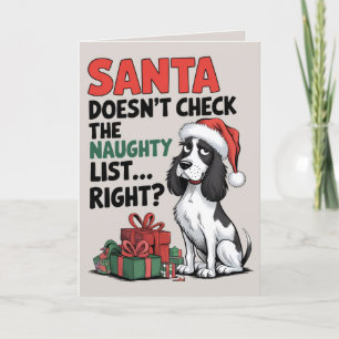 Engelse Springer Spaniel Funny Dog Christmas Kaart