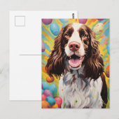 Engelse Springer Spaniel Gelukkig Pasen Briefkaart (Voorkant / Achterkant)