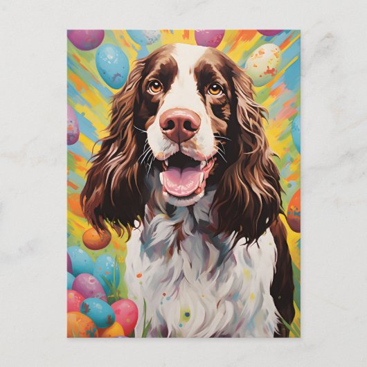 Engelse Springer Spaniel Gelukkig Pasen Briefkaart (Voorkant)