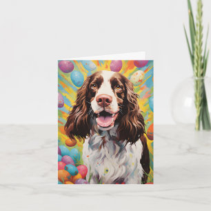 Engelse Springer Spaniel Gelukkig Pasen Kaart