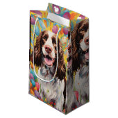 Engelse Springer Spaniel Gelukkig Pasen Klein Cadeauzakje (Voorkant Gekanteld)