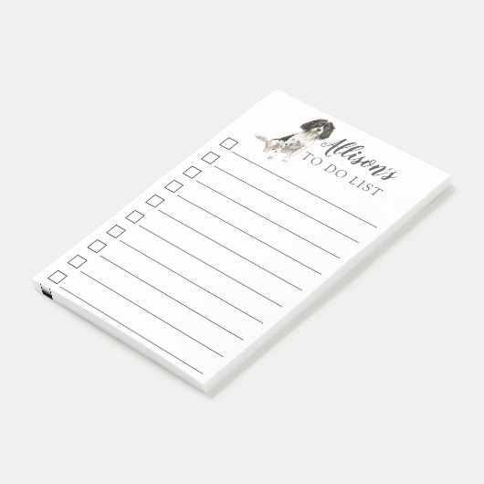 Engelse Springer Spaniel, gepersonaliseerd om lijs Post-it® Notes (Schuin)