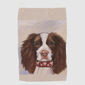 ENGELSE SPRINGER SPANIEL        GOLFHANDDOEK (Voorkant)