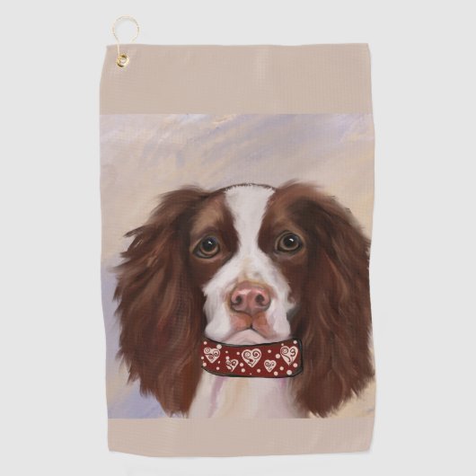 ENGELSE SPRINGER SPANIEL GOLFHANDDOEK (Voorkant)