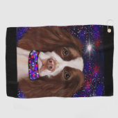 Engelse Springer Spaniel Golfhanddoek (Horizontaal)