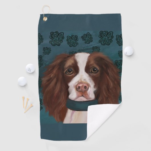 Engelse Springer Spaniel Golfhanddoek (Insitu)