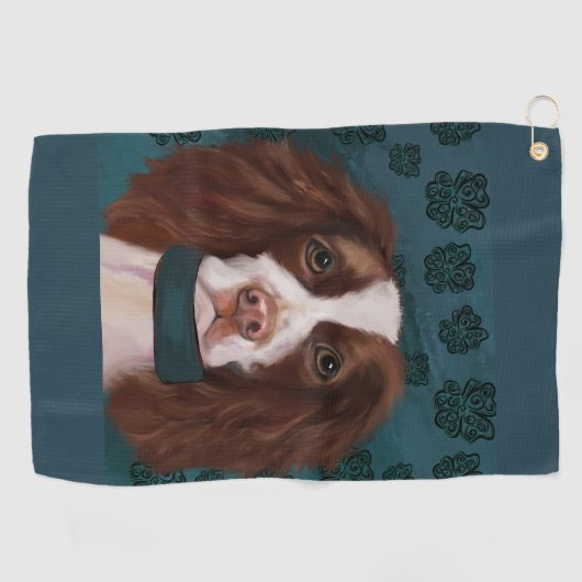 Engelse Springer Spaniel Golfhanddoek (Horizontaal)
