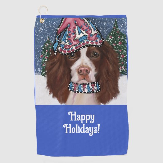 ENGELSE SPRINGER SPANIEL        GOLFHANDDOEK (Voorkant)