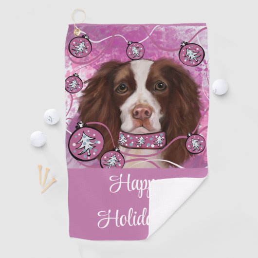 ENGELSE SPRINGER SPANIEL GOLFHANDDOEK (Insitu)