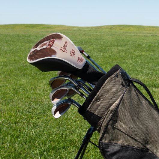 ENGELSE SPRINGER SPANIEL GOLFHEADCOVER (Insitu)