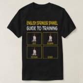 Engelse Springer Spaniel Guide to training Dog Obe T-shirt (Design voorkant)