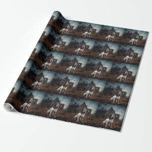 Engelse Springer Spaniel Halloween Griezelen Cadeaupapier