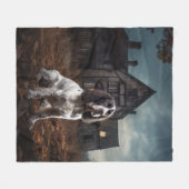 Engelse Springer Spaniel Halloween Griezelen Fleece Deken (Voorkant (Horizontaal))