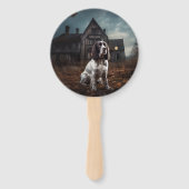 Engelse Springer Spaniel Halloween Griezelen Handwaaier (Voorkant)