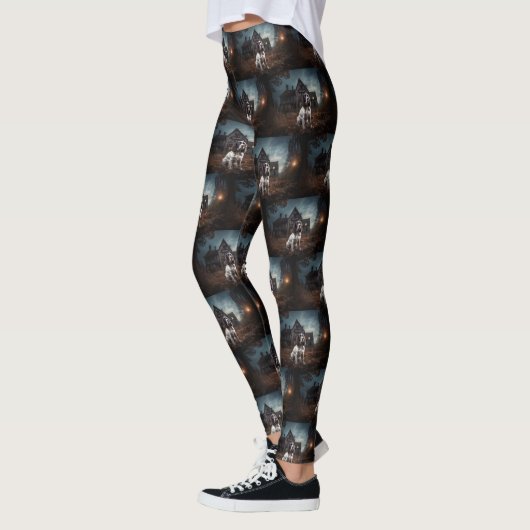 Engelse Springer Spaniel Halloween Griezelen Leggings (Links)