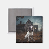 Engelse Springer Spaniel Halloween Griezelen Magneet (Voorkant / Achterkant)