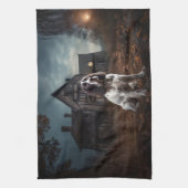 Engelse Springer Spaniel Halloween Griezelen Theedoek (Verticaal)