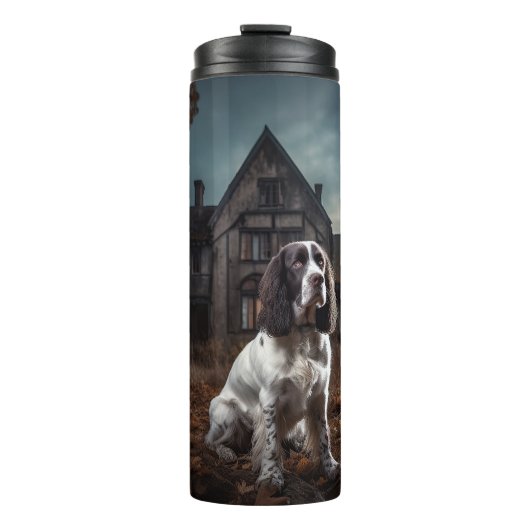 Engelse Springer Spaniel Halloween Griezelen Thermosbeker (Voorkant)