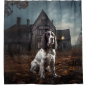 Engelse Springer Spaniel Halloween Scary Douchegordijn (Voorkant)