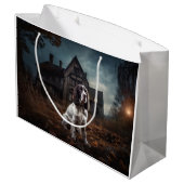 Engelse Springer Spaniel Halloween Scary Groot Cadeauzakje (Achterkant Gekanteld)