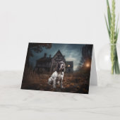 Engelse Springer Spaniel Halloween Scary Kaart (Voorkant)