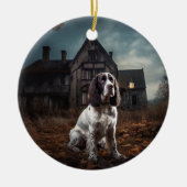 Engelse Springer Spaniel Halloween Scary Keramisch Ornament (Voorkant)