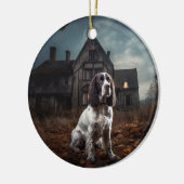 Engelse Springer Spaniel Halloween Scary Keramisch Ornament (Links)