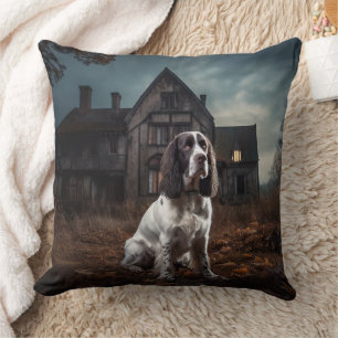Engelse Springer Spaniel Halloween Scary Kussen