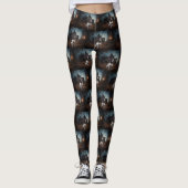 Engelse Springer Spaniel Halloween Scary Leggings (Voorkant)