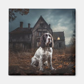Engelse Springer Spaniel Halloween Scary Magneet (Voorkant)