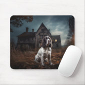 Engelse Springer Spaniel Halloween Scary Muismat (Met muis)