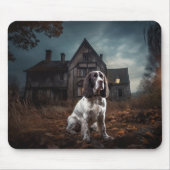 Engelse Springer Spaniel Halloween Scary Muismat (Voorkant)
